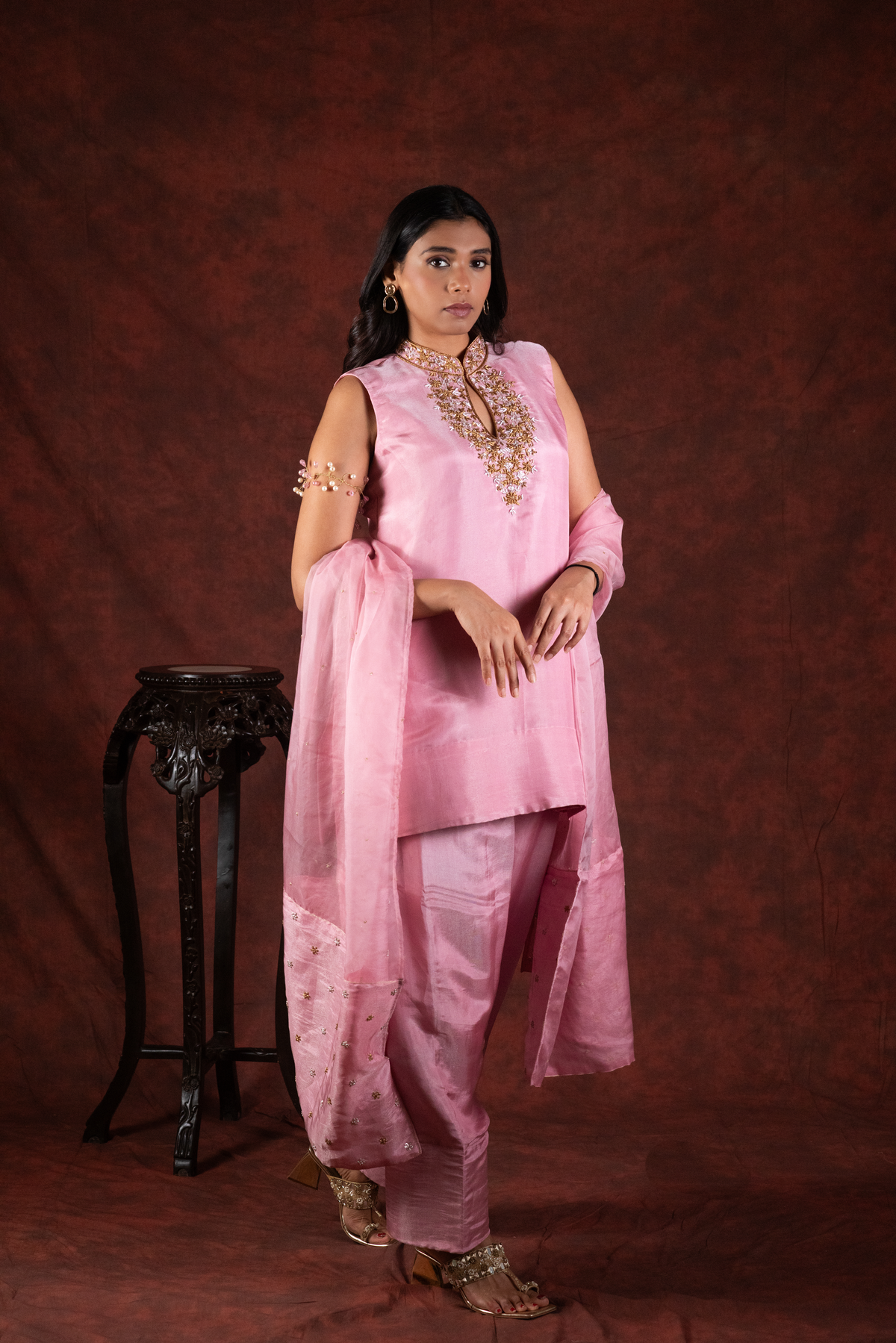 light pink kurta set