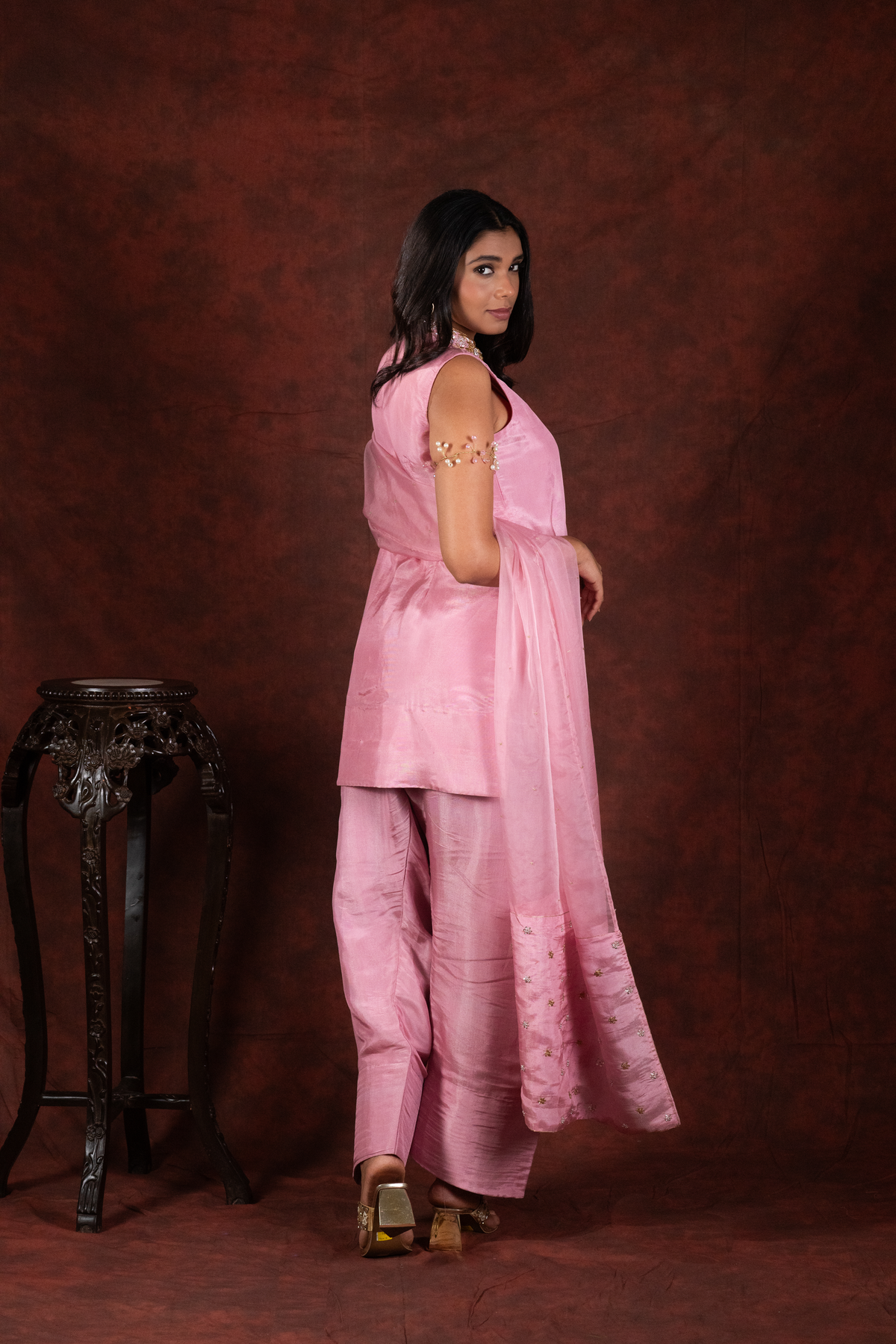 light pink kurta set
