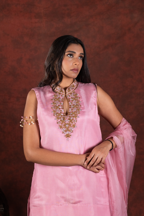 light pink kurta set
