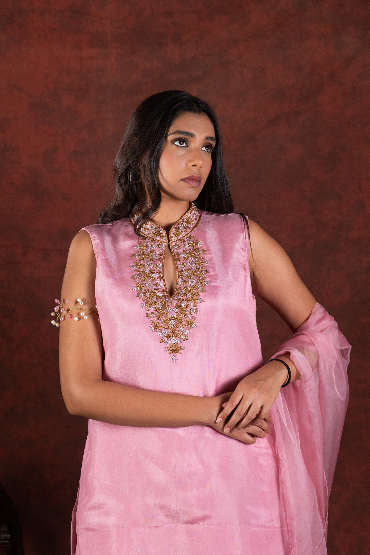 light pink kurta set