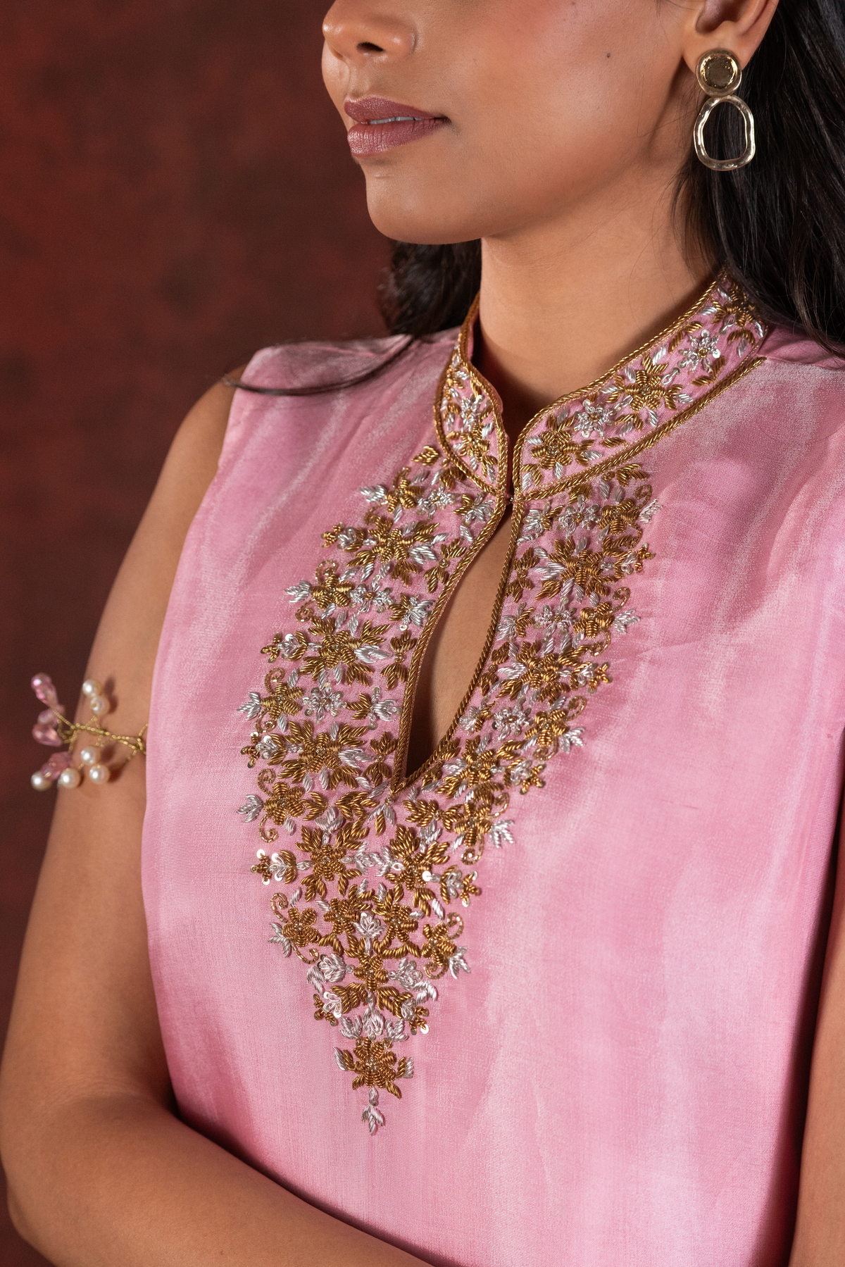 light pink kurta set