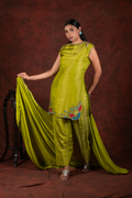 green kurti set