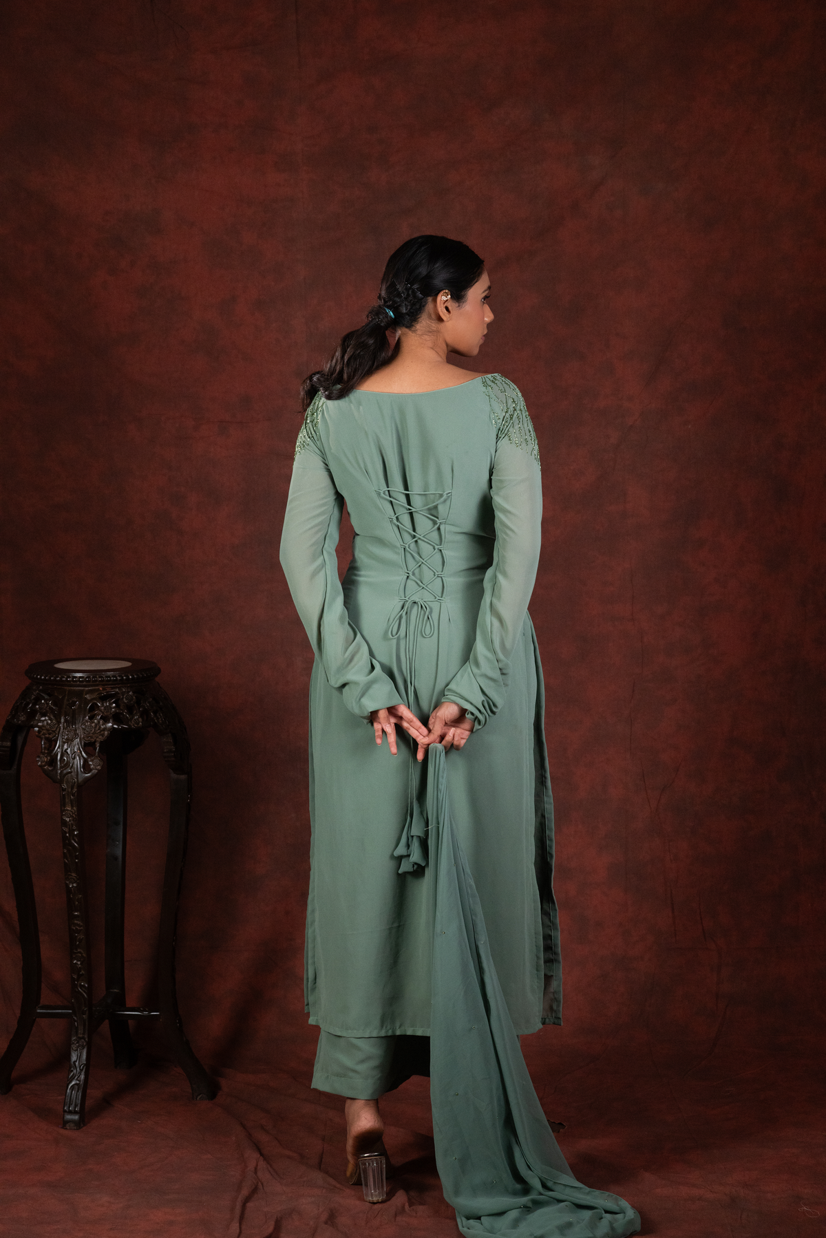 ocean green kurta set