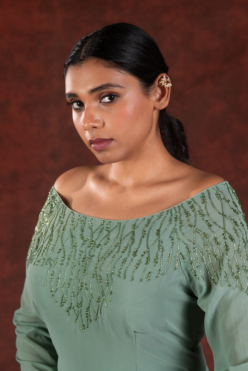 ocean green kurta set