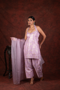 pink kurti set